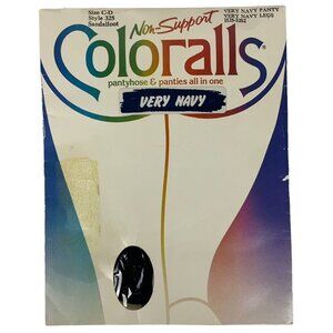 Coloralls Non-Support Pantyhose & Panties All In One Very Navy CD Large Nylon